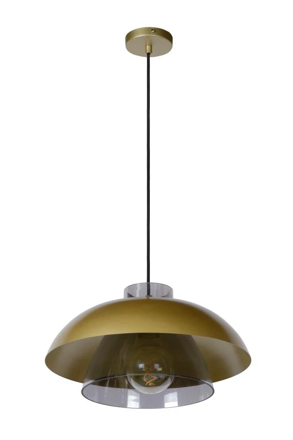 Lucide AVONMORE - Hanglamp - Ø 40 cm - 1xE27 - Mat Goud / Messing - uit
